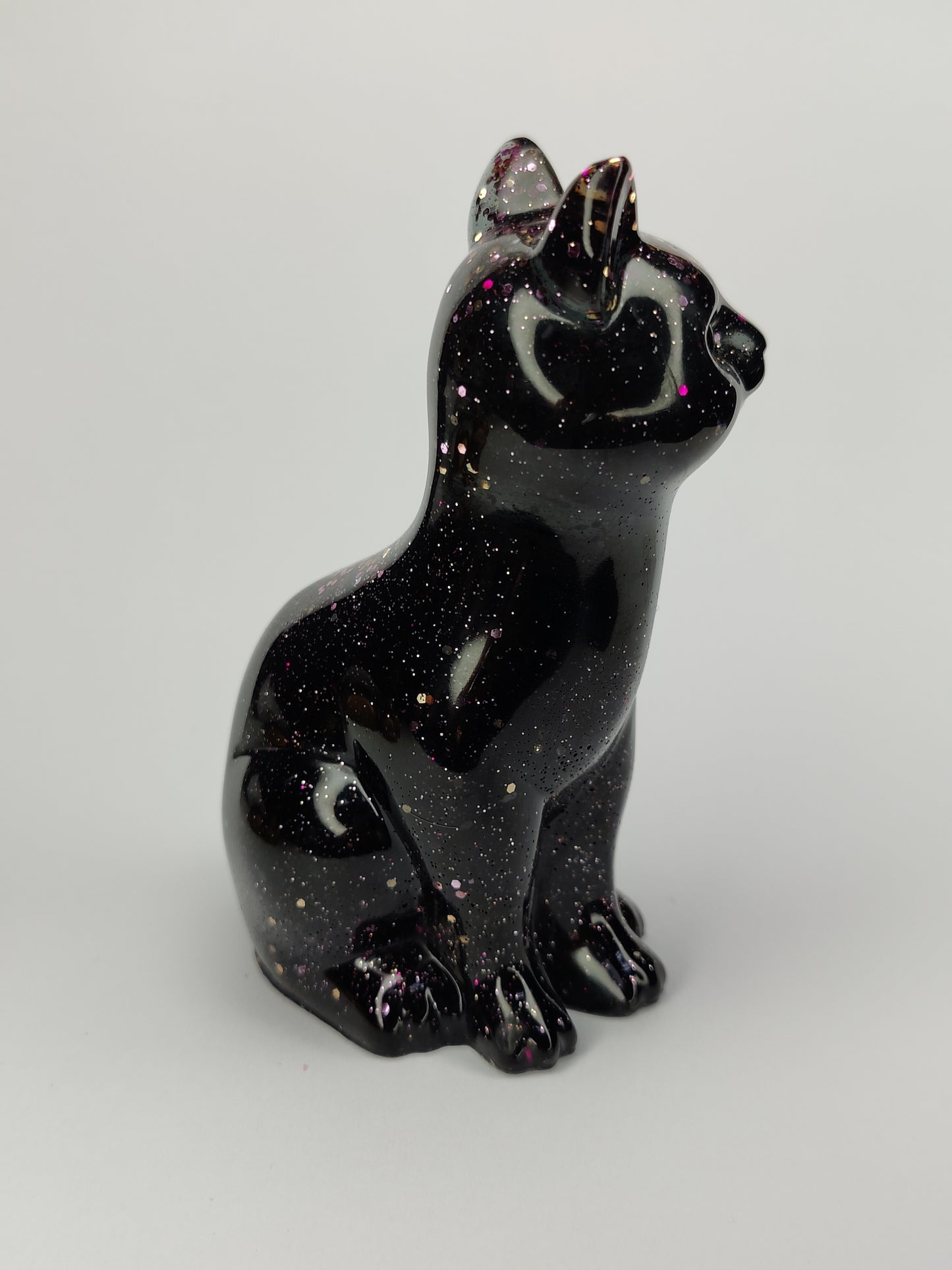 Kissapatsas, musta/ruusukulta glitter