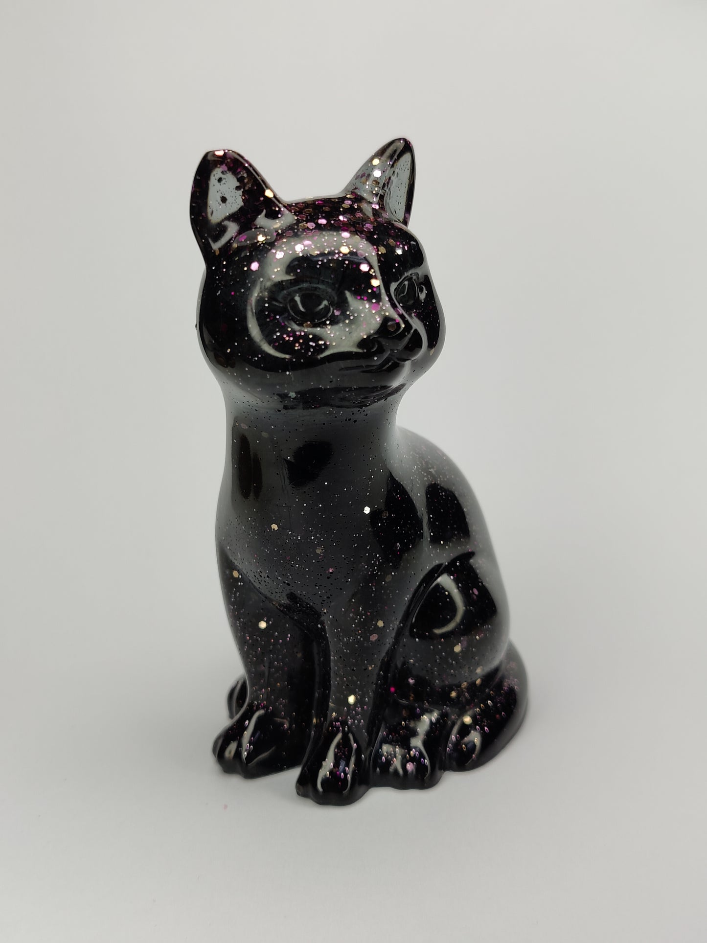 Kissapatsas, musta/ruusukulta glitter