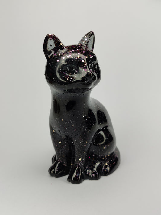 Kissapatsas, musta/ruusukulta glitter