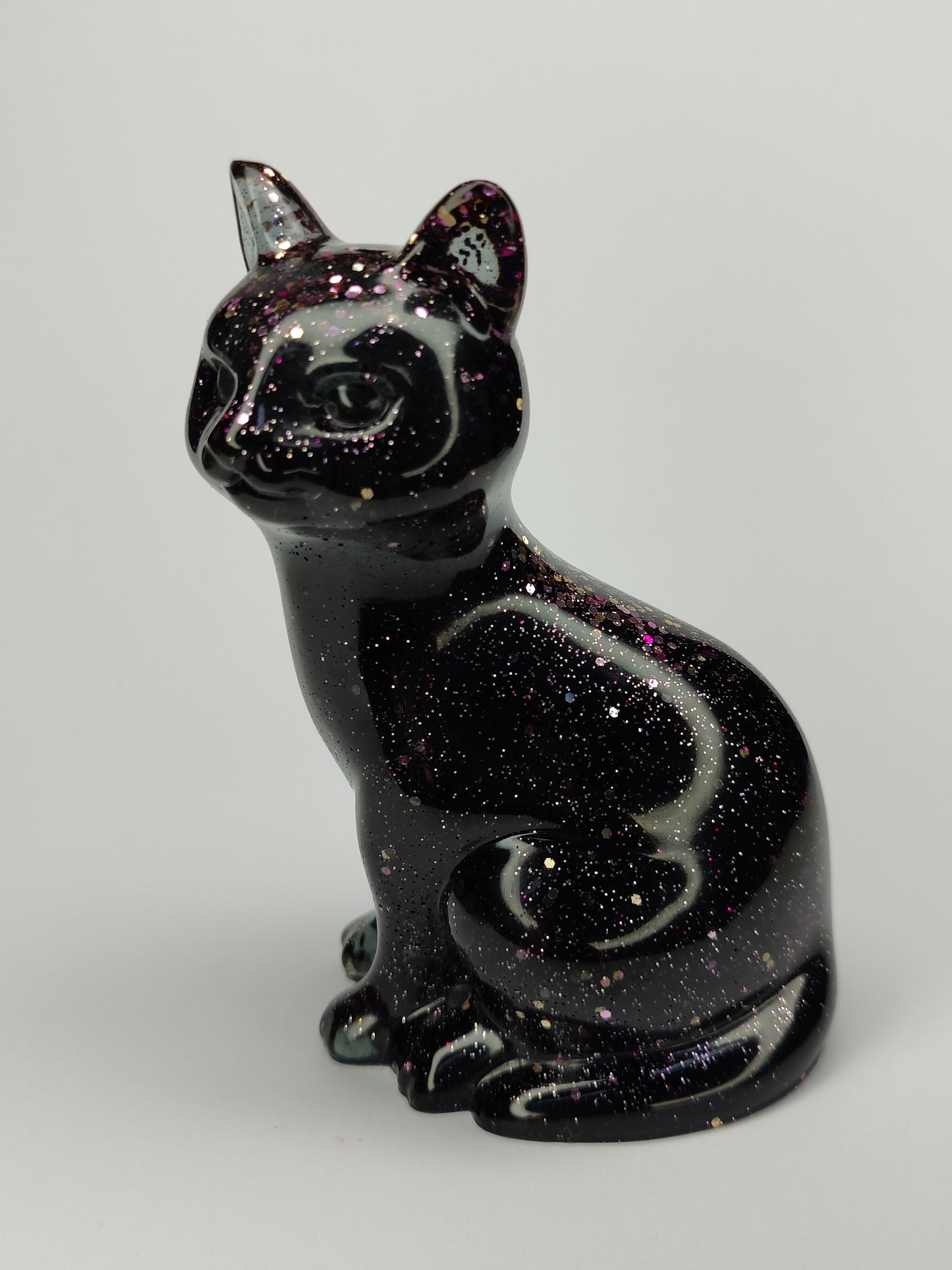 Kissapatsas, musta/ruusukulta glitter